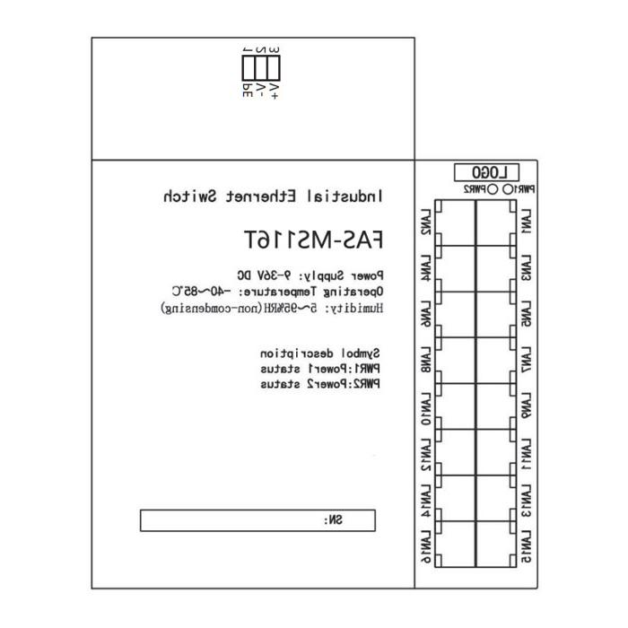 Industrial switch 16 ports, 00S116